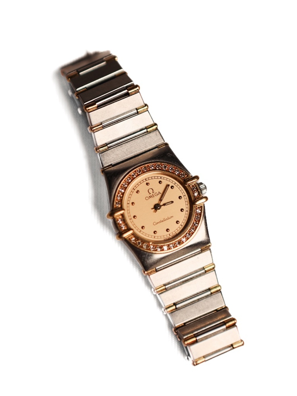 Vintage Omega Constellation Manhattan  Diamond 18K Gold + Stainless Steel Watch